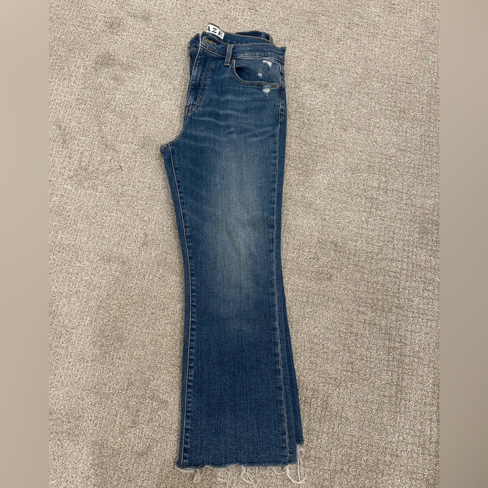 DAZE Denim Shy Girl High Rise Crop Flare Size 28